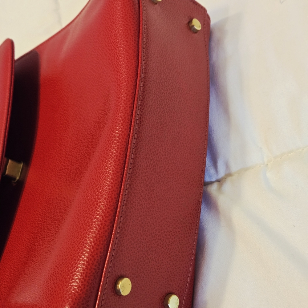 Vintage Coach Madison Biltmore 4417 Bordeaux Red Hand Bag Crossbody - Picture 5 of 16